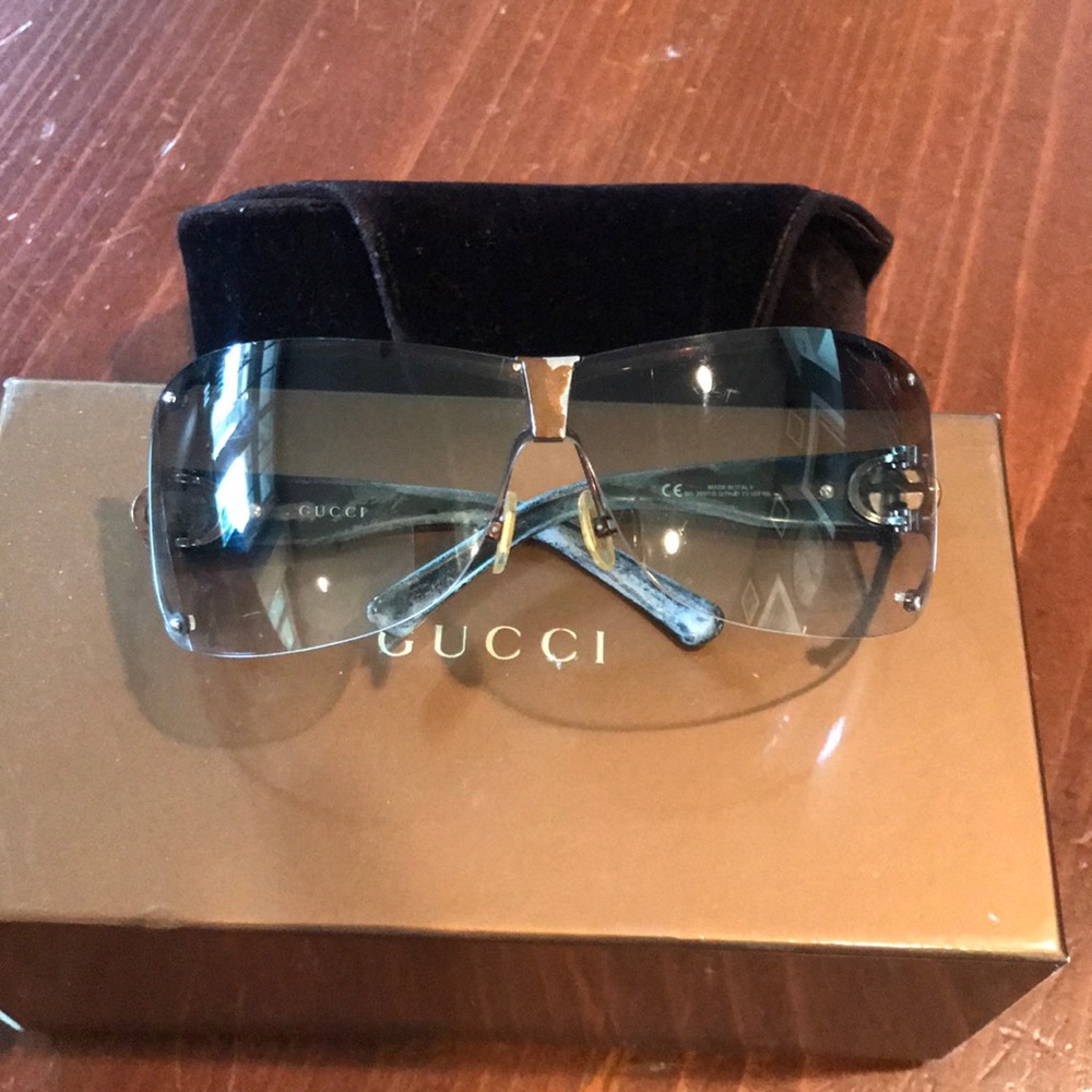 Gucci wrap sunglasses with Swarovski crystal